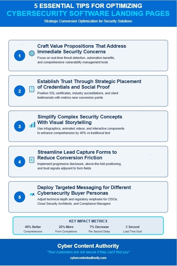 5 Essential Tips for Optimizing Cybersecurity Software Landing Pages