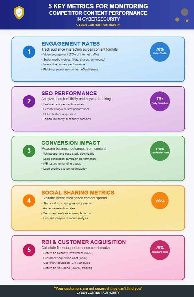 5 Key Metrics for Monitoring Competitor Content Performance in Cybersecurity