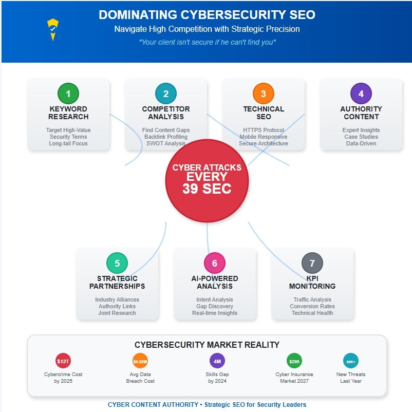 How to address high competition in Cybersecurity SEO step-by-step